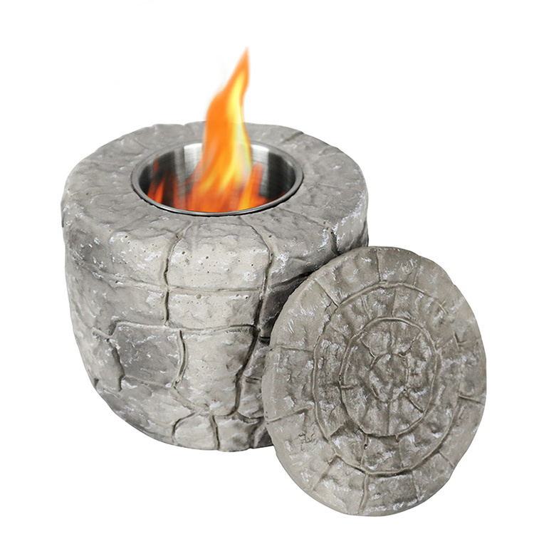 Mini  Ethanol Fire Pit Indoor Tabletop Portable Fireplace Clean Burning Fire Bowl