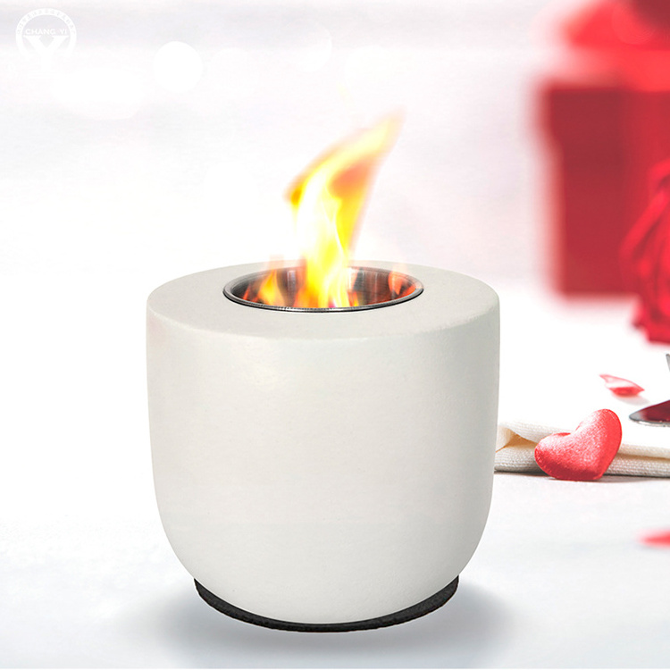 High Quality Indoor  Tabletop Fireplaces DeskTop Gel Bio Ethanol Fireplace Concrete Mini Portable Fire Pits Outdoor