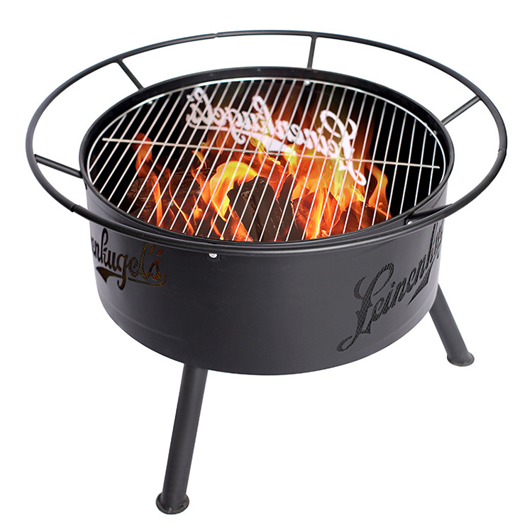 New Design Fire Pit Outdoor Wood Burned BBQ Grill Patio Garden Backyard Firebowl with Cooking Grate Bonfire