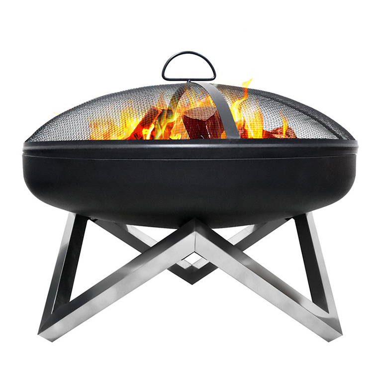 Camping Outdoor Garden Heating Fire Pit Multifunctional Wood Burning Fireplace with Lid