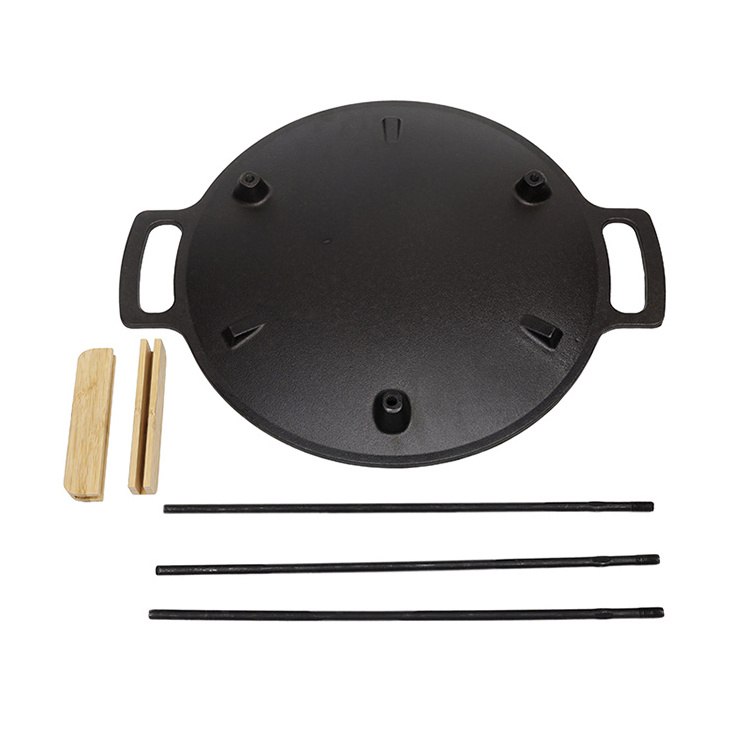 Outdoor Camping Picnic Portable Cast Iron Fire Pit BBQ Grill Multifunctional Charcoal Barbecue Grills