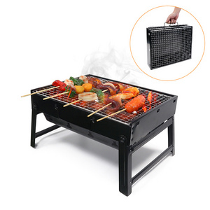 New Suitcase Design Mini Stainless Steel Portable Barbecue Grill Folding Outdoor Charcoal BBQ Grills