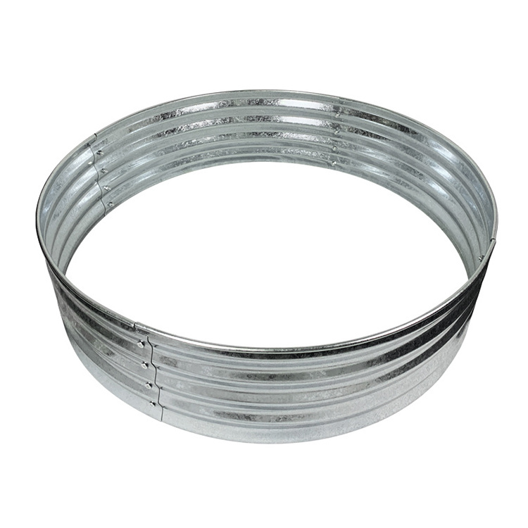 Outdoor Camping Durable Portable Round Fire Pit DIY 1.0mm Galvanized Steel Fire Ring in Garden Outdoor