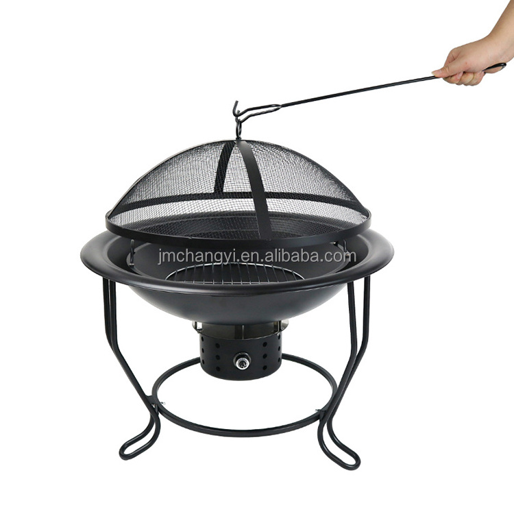 outdoor garden furniture folding solo wood smokeless stainless steel round bonfire fancy fire pit bowl with Combustion booster