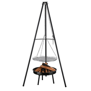 High quality Barbecue Charcoal Grills hanging fire pit Outdoor steel Tripod hanging bbq grill