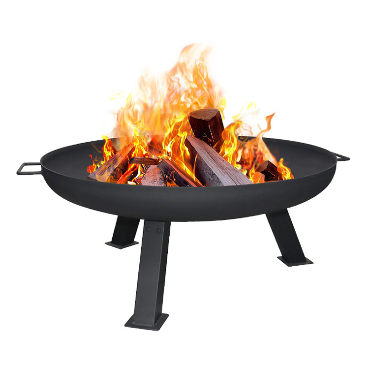 Charcoal bbq Fire Pit Round Outdoor Heater Cast Iron Fire Pit Bowl Outdoor Wood-Burning FirePits Bowl for Backyard Patio