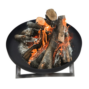 smokeless bbq metal grill round pan steel indoor tabletop bowl corten charcoal portable firepit