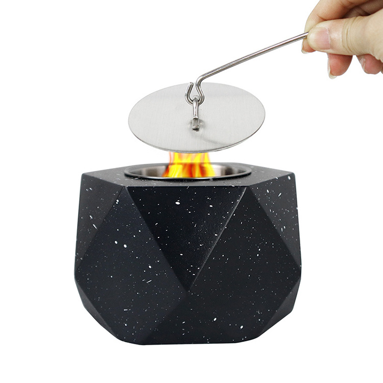 Mini Outdoor Tabletop Ethanol Fireplace Small Desktop Fire Pit Portable Fireplace For Patio