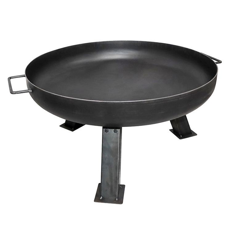 Outside Backyard Camping Beach Large Metal Grate Rustproof Firebowl Black Fireplace Extra Deep Large Round Cast Iron Fire Pit