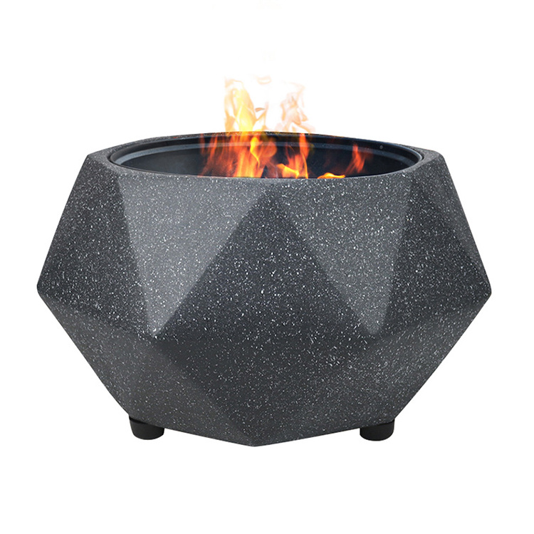 T BSCI Garden Supplies Wood Burning Garden Fire Pit Table Outdoor Mgo/ Steel Fire Bowls