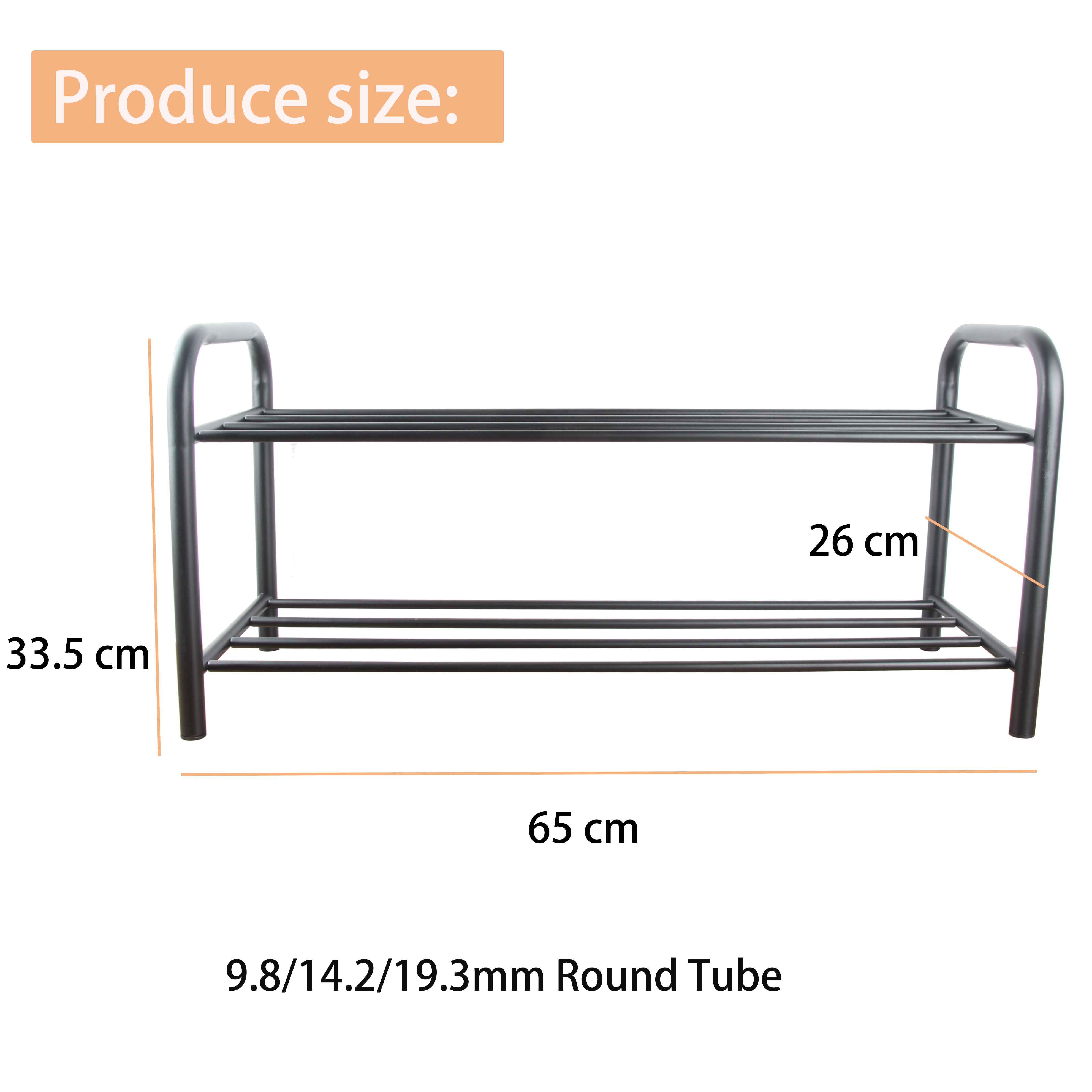 2 Tier Layer High Quality Iron Metal Shoe Racks Cabinet Organizer for Living Room