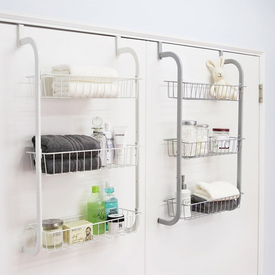 Multifunctional Kitchen 3 Tier Hanger Basket Rack Over Door Hanging Spice Rack Shelf Storage Pantry Rack Organizer