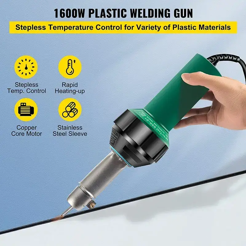 ChingRay Heat Gun Combination Set 1600W-2000W 220-240V 110V Adjustable Temperature 9 Levels Plastic Hot Wind Blower