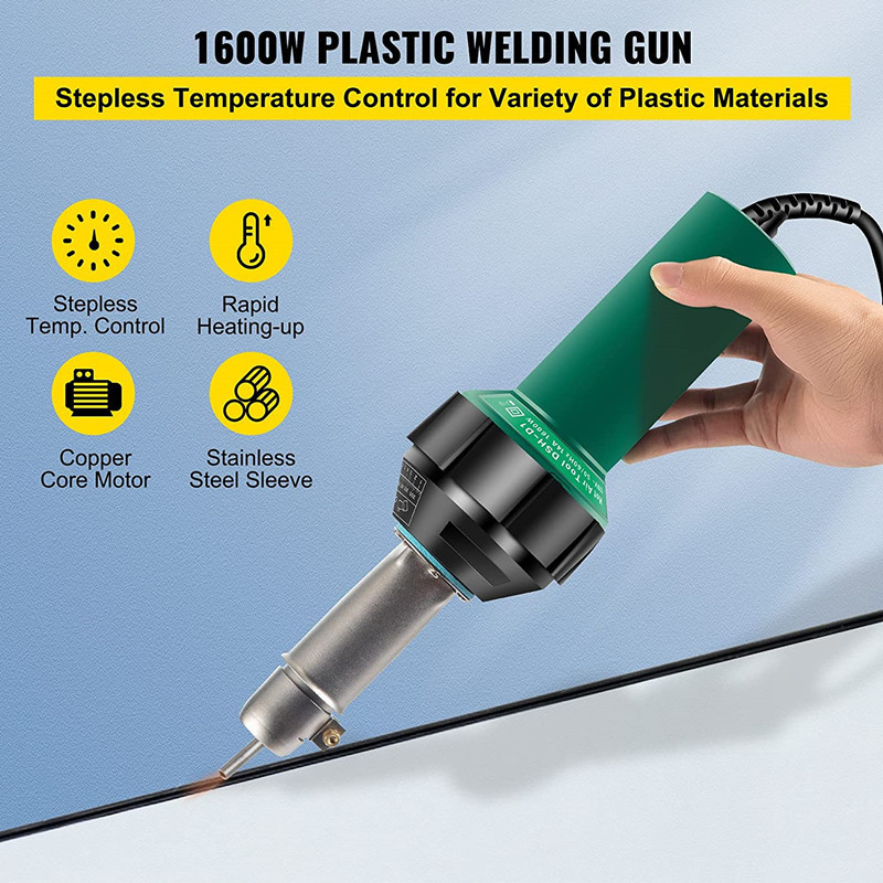 ChingRay Hot Air Gun Professional 1600W PVC Hand Held Plastic Welder Heating Gun Pistol