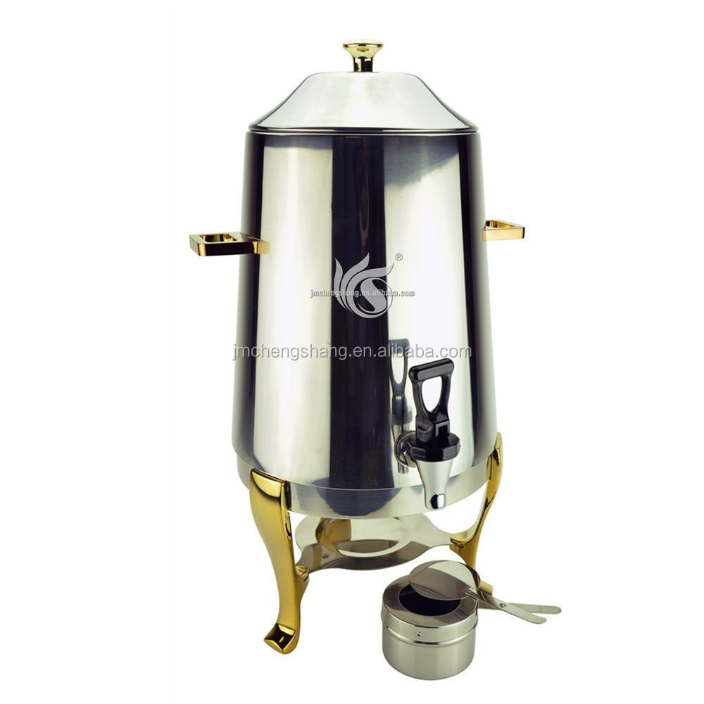 Stainless Steel Buffet Machine Coffee Urn Hot Drink Dispenser with Fuel Holder