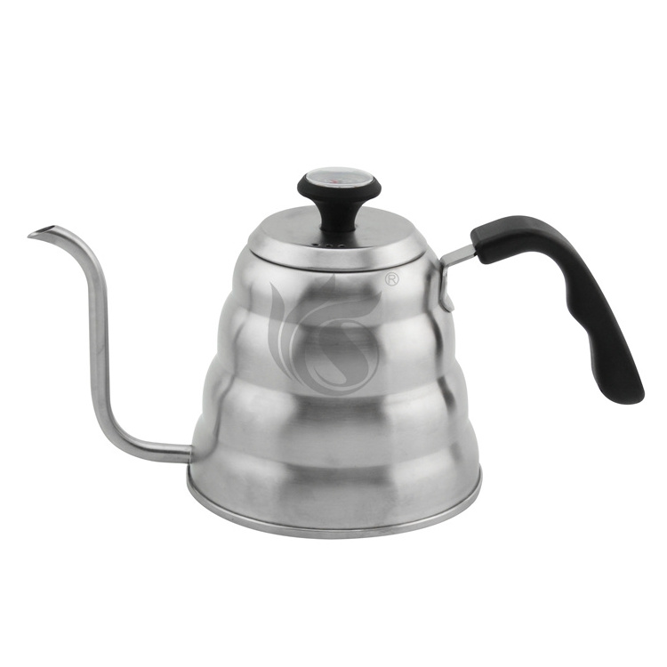 Home Gift Stainless Steel Pour Over Coffee Drip Kettle Dripper Thermometer 304 Metal Gooseneck Coffee Drip Coffee Pot