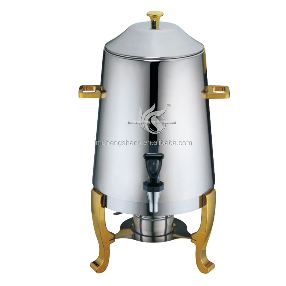 Stainless Steel Buffet Machine Coffee Urn Hot Drink Dispenser with Fuel Holder