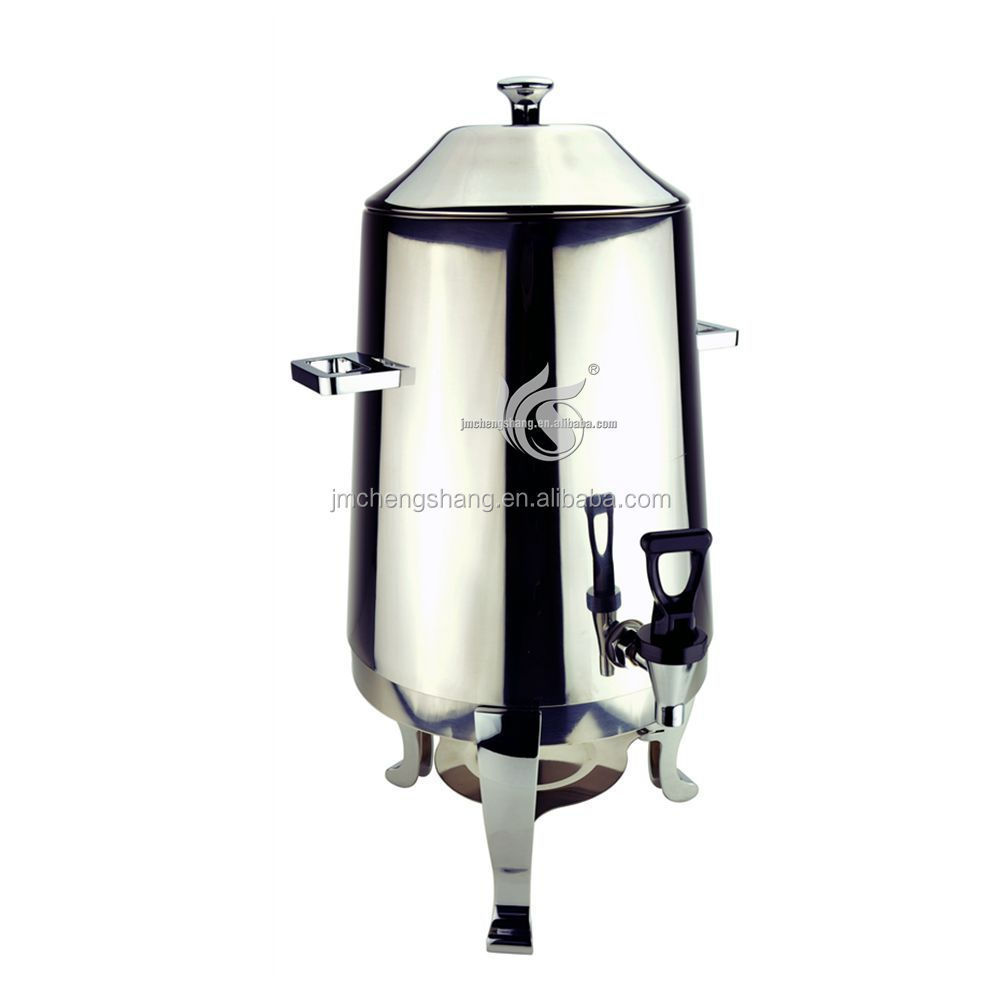 Stainless Steel Buffet Machine Coffee Urn Hot Drink Dispenser with Fuel Holder