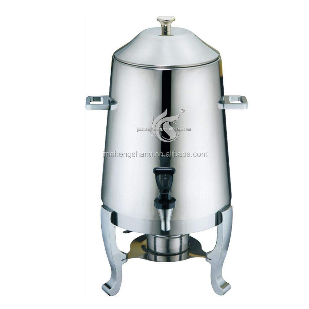 Stainless Steel Buffet Machine Coffee Urn Hot Drink Dispenser with Fuel Holder