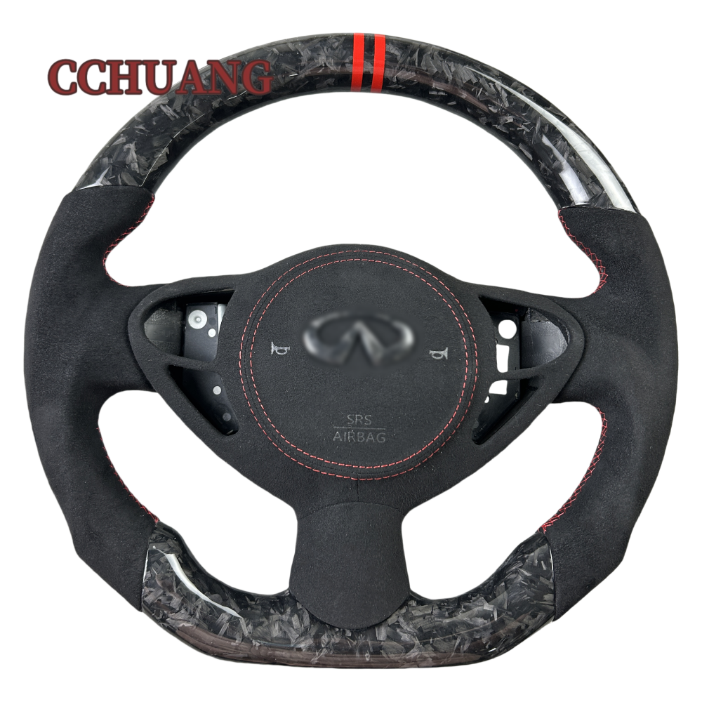 Customized high quality auto parts fit the Infiniti FX35 FX37 Nissan 370Z Sport forged carbon fiber steering wheel