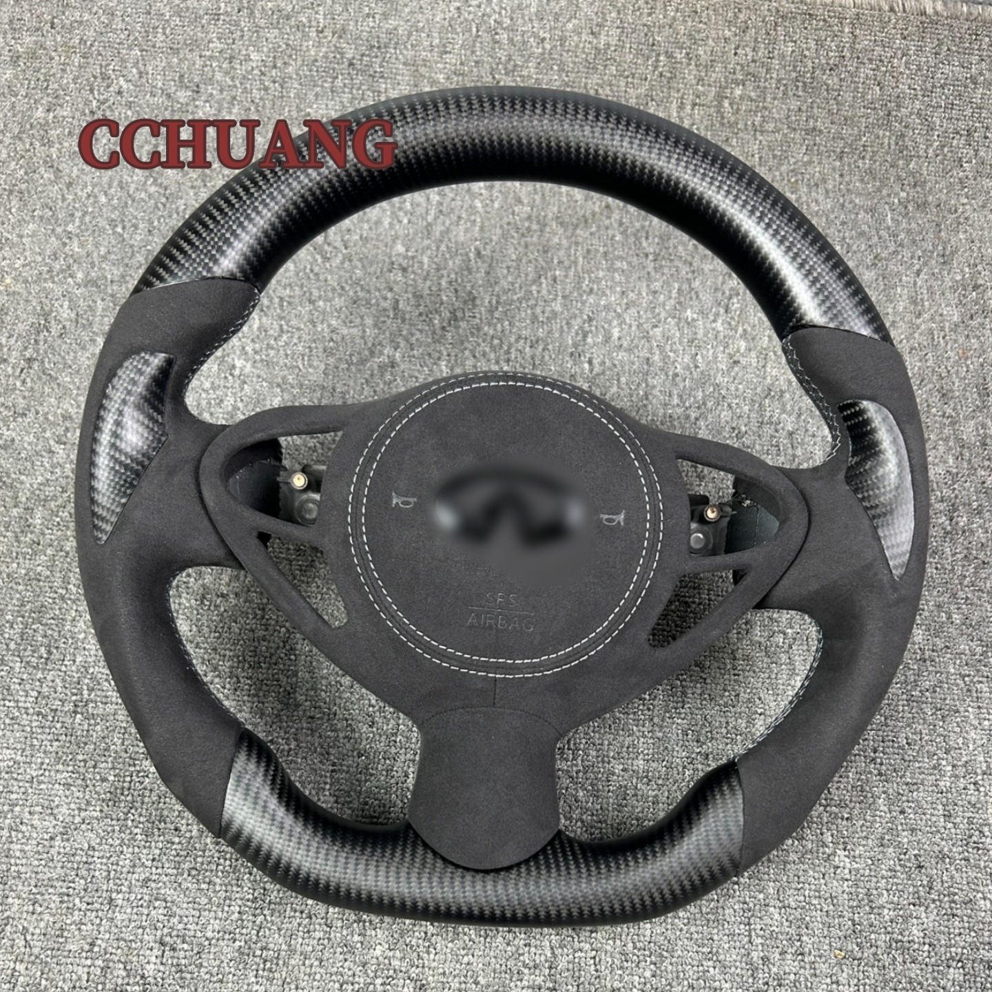 Customized high quality auto parts fit the Infiniti FX35 FX37 Nissan 370Z Sport forged carbon fiber steering wheel