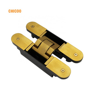 Stainless Steel 304 3D Universal Invisible Door Hinge Gold 180 Degree Sus 316 3 Way Black Adjust Concealed Hinge