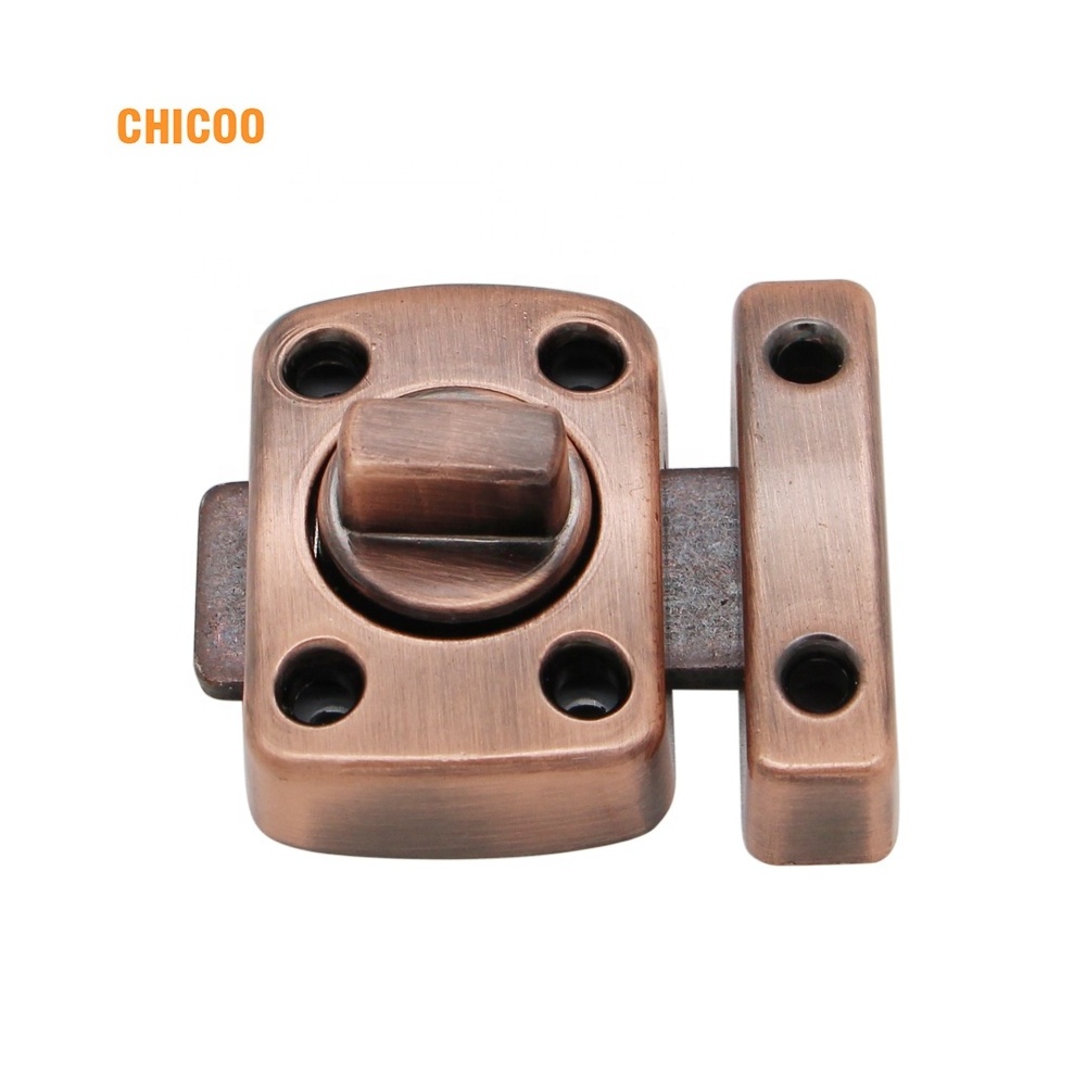 Zinc alloy Safety Door Slide Lock Security Closet Bathroom Latch For Window Aluminum door