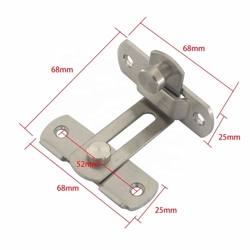 Heavy Stainless steel Door Latch 90 Degree Right Angle Door Latch Buckle for Doors & Windows