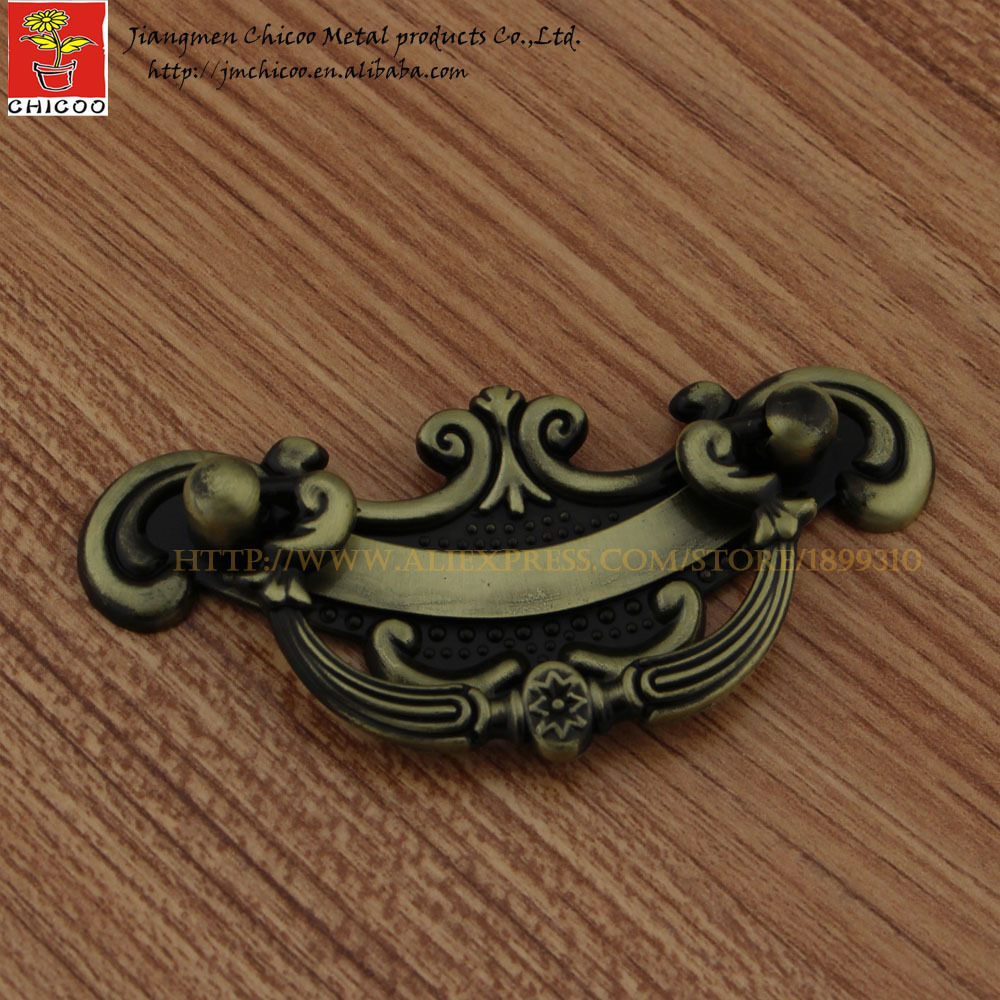 China suppliers zinc alloy Antique Brass furniture handle and knob, cabinet flush handle,drawer pull