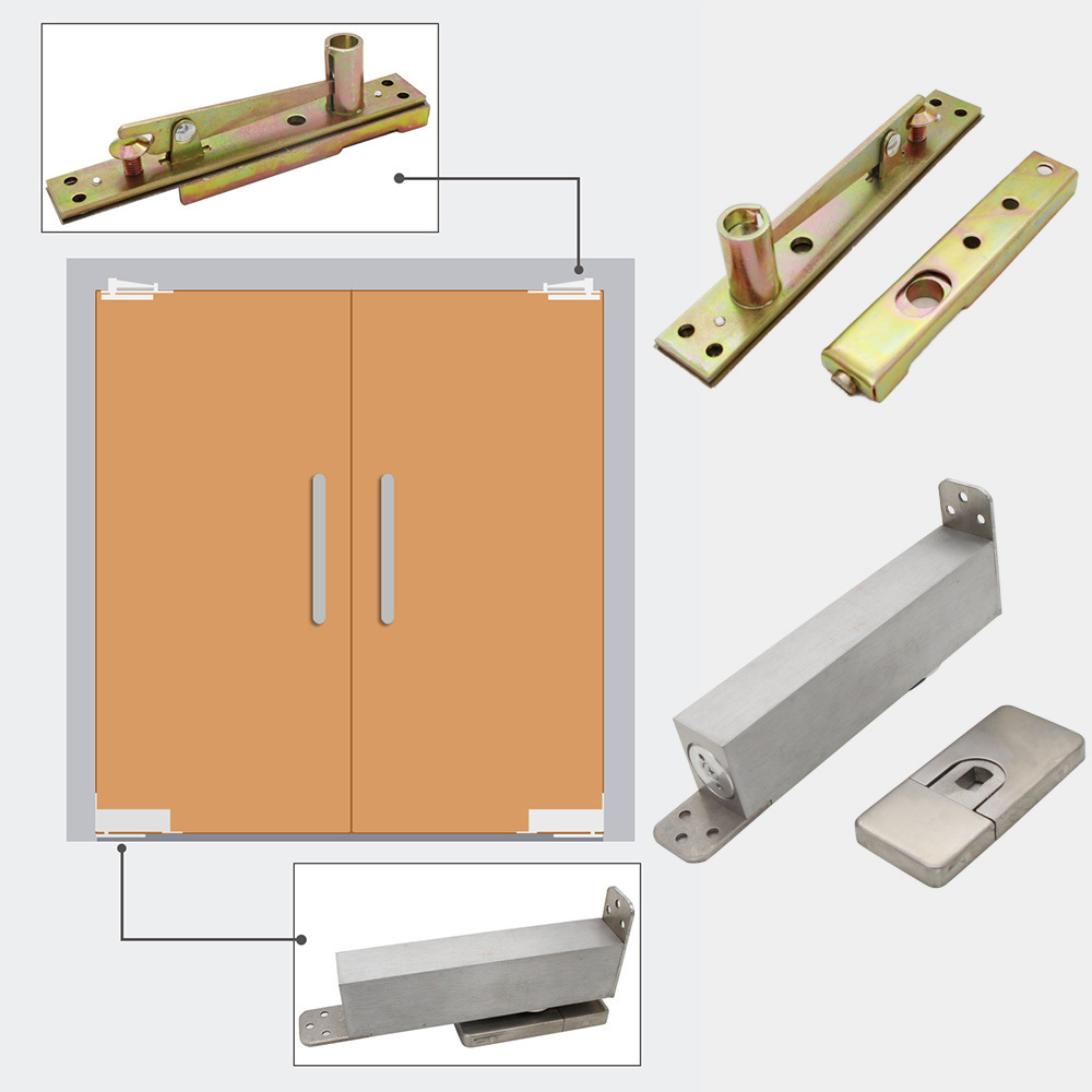 110Kg Hydraulic Floor Spring No Digging Aluminium Alloy Heavy Duty Automatic Conceal Sliding Door Closers For Wood Door