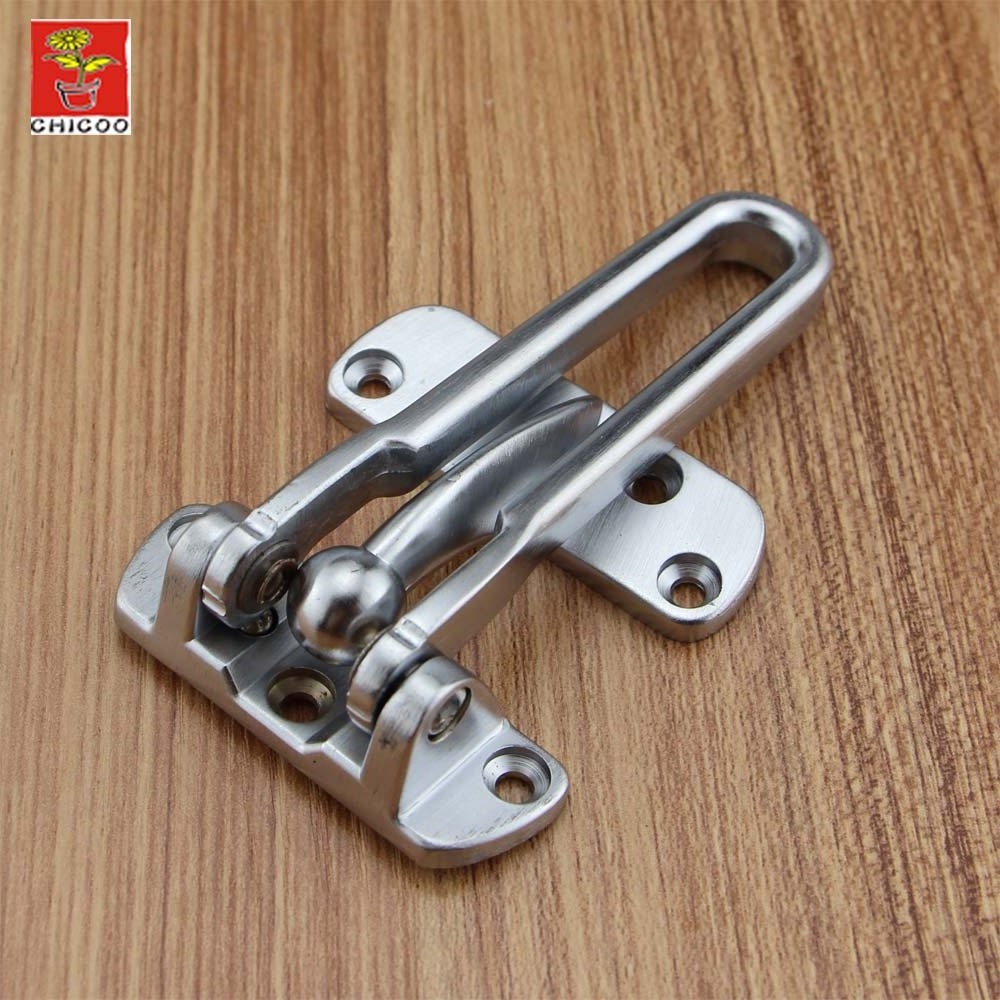 wholesale Zinc alloy Security Buckle Door Guard Bolt  satin Chrome Safety Lock door safety locks