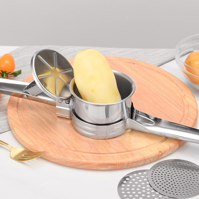 Stainless Steel Manual Masher Potato Ricer Lemon Squeezer Manual Press Ricer for Mashed Potatoes