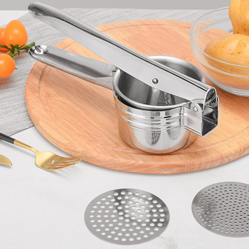 Stainless Steel Manual Masher Potato Ricer Lemon Squeezer Manual Press Ricer for Mashed Potatoes