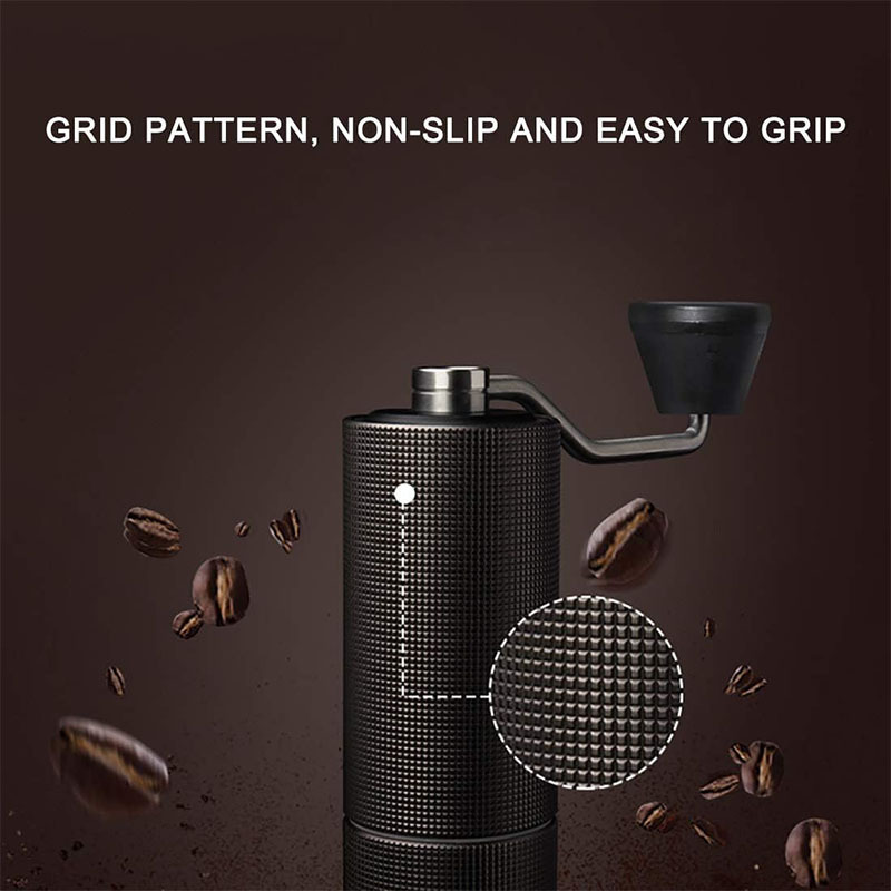 Manufacture Hand Coffee Mill Custom Stainless Steel Manual Coffee Grinder Capacity 25g with CNC Stainless Steel Conical Burr