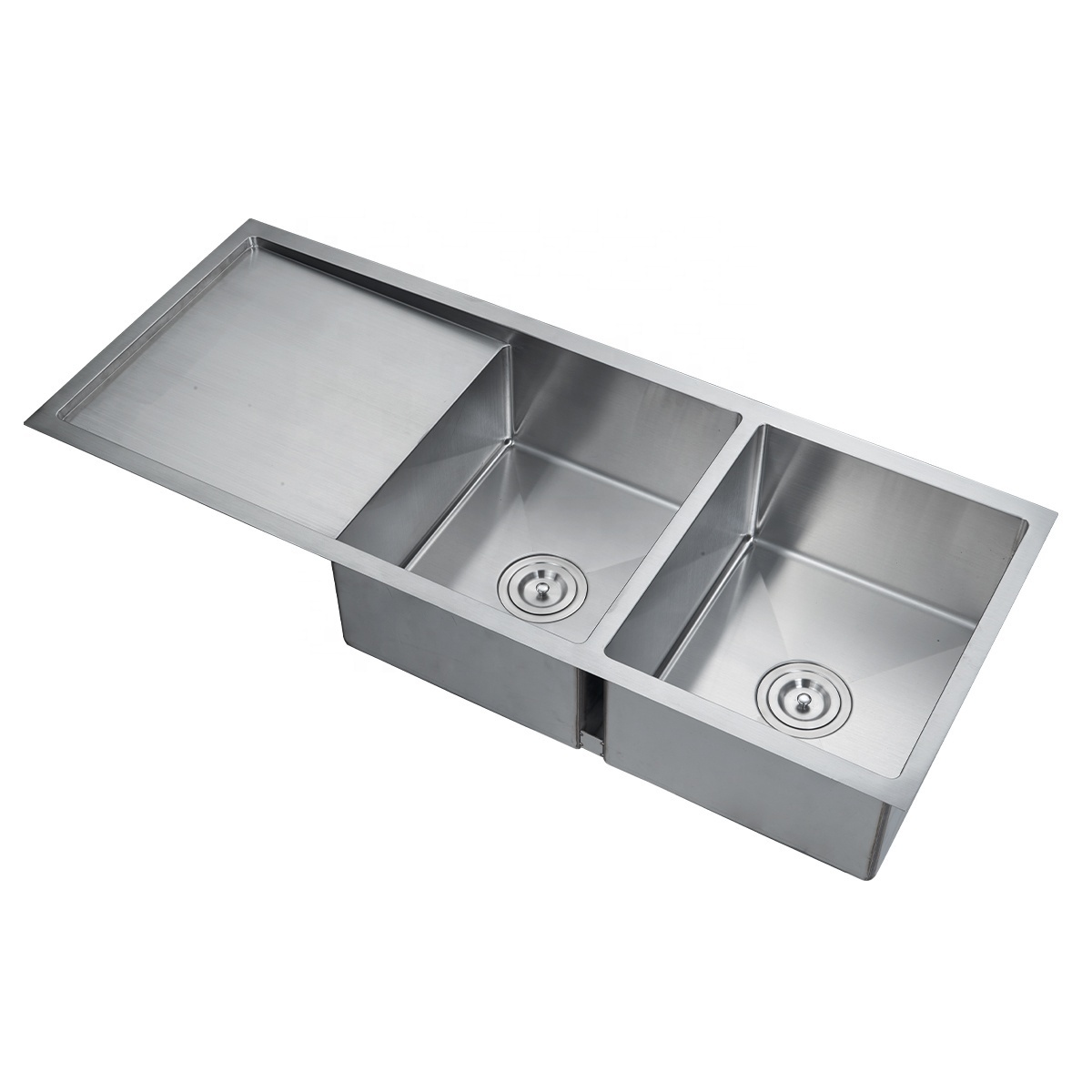 Double Bowl with Drainboard Kitchen Sink Stainless Steel 304 Undermount Drop In Kitchen Sink for cabinet