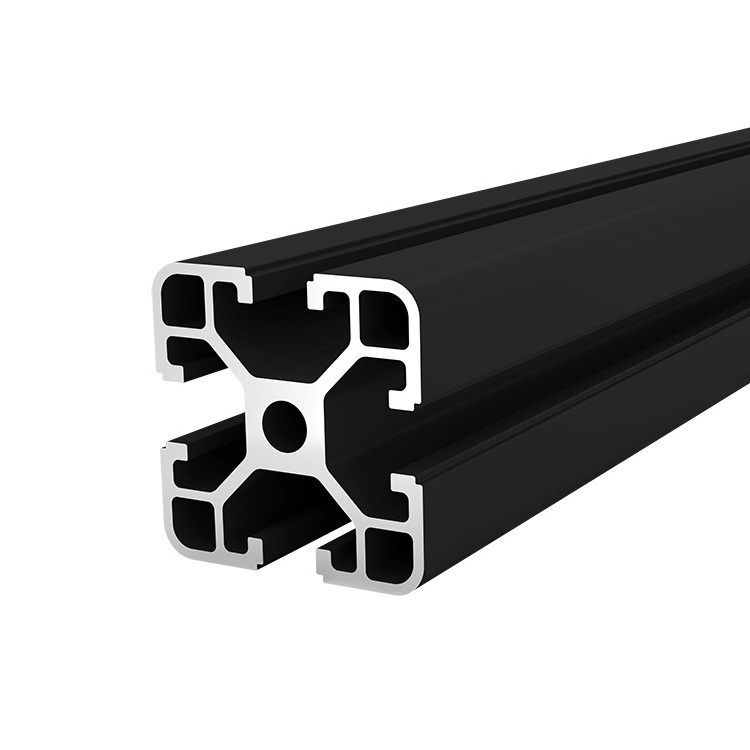 Black anodized European standard 4040 industrial aluminum profile  for  balcony railing aluminum