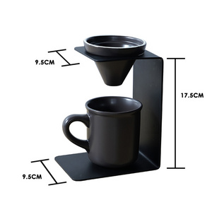 Hot Selling V-60 Pour Over cup Metal Coffee Filter Display Stand Rack Coffee Dripper Stand