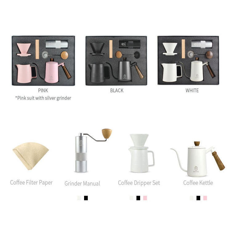 New Style Portable Hand Brewed Coffee Pot Set Pour Over Coffee Maker Gift Set