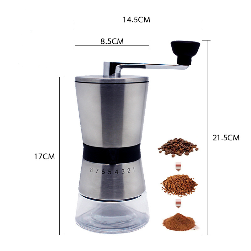 professional coarseness adjustable stainless steel Manual Coffee grinder