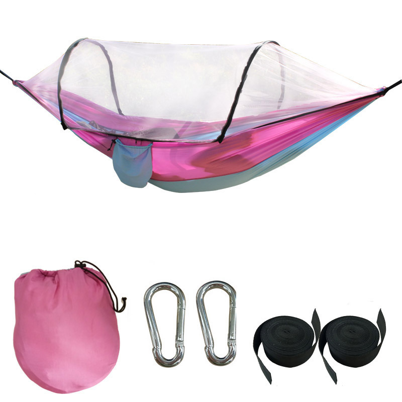 Hot selling High quality Outdoor Single Person Portable camp hammock with Mosquito Net Hammock and Waterproof Canopy