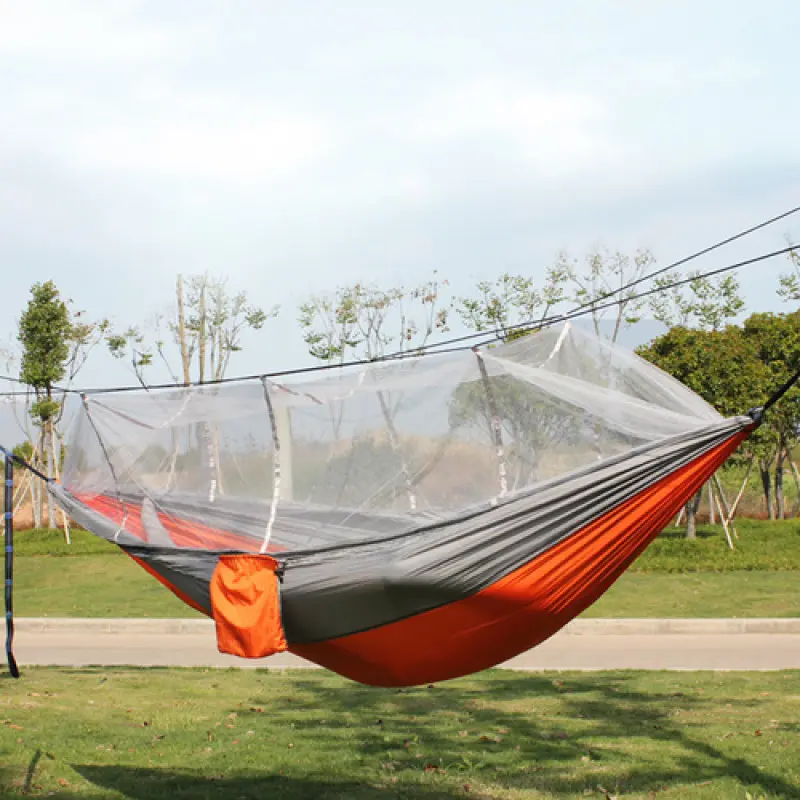 Hot selling High quality Outdoor Single Person Portable camp hammock with Mosquito Net Hammock and Waterproof Canopy