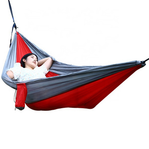 2024 hot sell Outside Camping Nylon parachute Hammock bed Portable Double person swing hammock chair