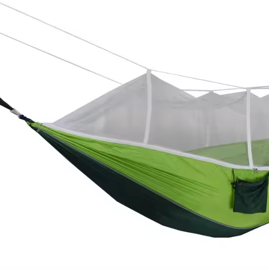 Hot Sale Portable Camping Hammock Nylon Hammocks Lightweight Outdoor Indoor Waterproof Hammock with  Mosquito Net