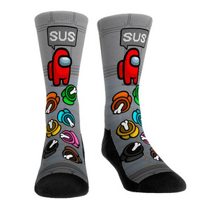 CLF European and American hot sale men's 360 digital printing socks breathable hip-hop funny socks custom happy socks