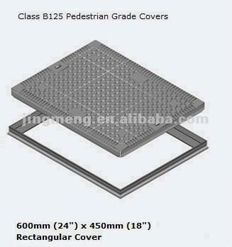 B125 SMC material  square Manhole Cover with lock airtight manhole cover jrc etisalat telecom manhole