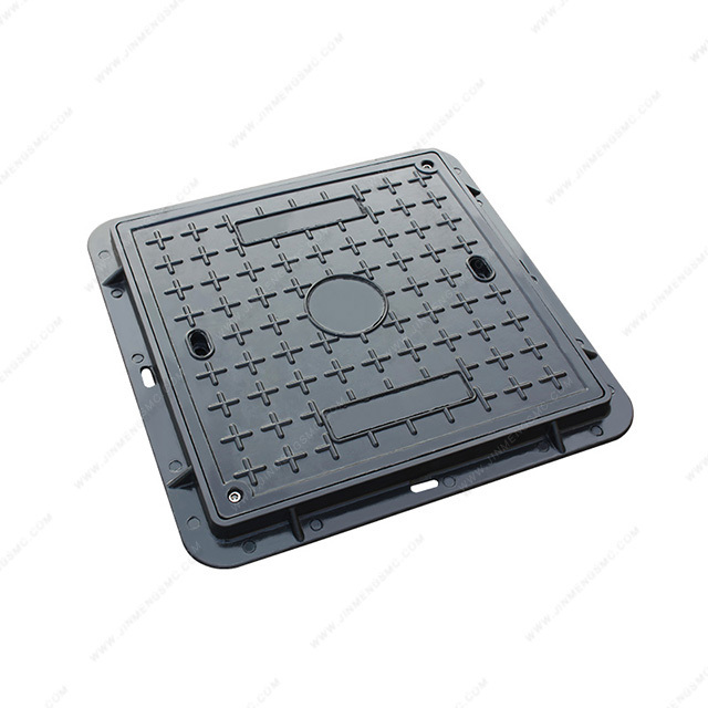 B125 SMC material  square Manhole Cover with lock airtight manhole cover jrc etisalat telecom manhole