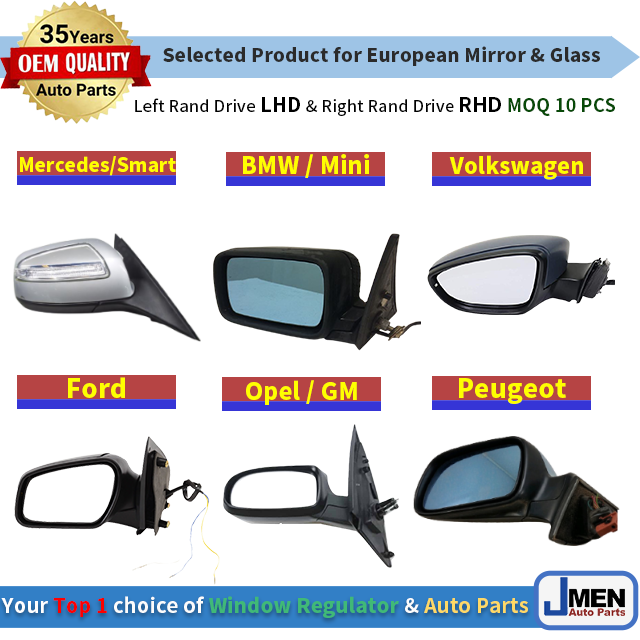 Jmen Taiwan Car Mirror & rear Glass side view Pickup Van Commercial Classic 4x4 Auto Body Automotive motor Spare Parts