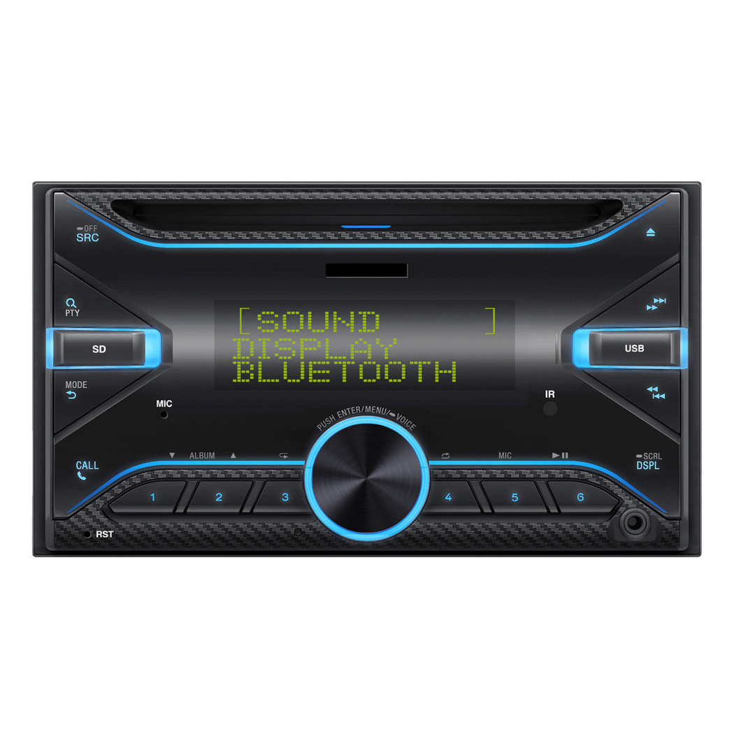 Double Din LCD Display Car MP3 Player Support ID3 and Bluetooth With Remote AUX IN 4 RCA Car Radio Stereo