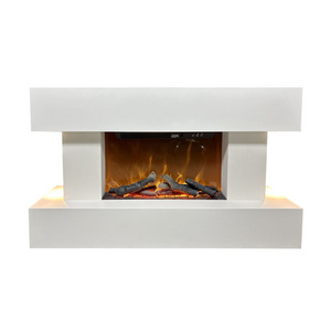 Modern Wood 3d Decorative Wall Heater Insert Led Flame Hanging Remote Control Electric Fireplace