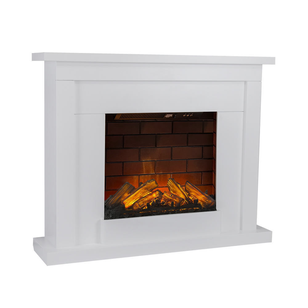 Baroque Style 240V Home Office Decoration Overheating Protection Safety Mdf Material Electric Heating Electric Fireplace